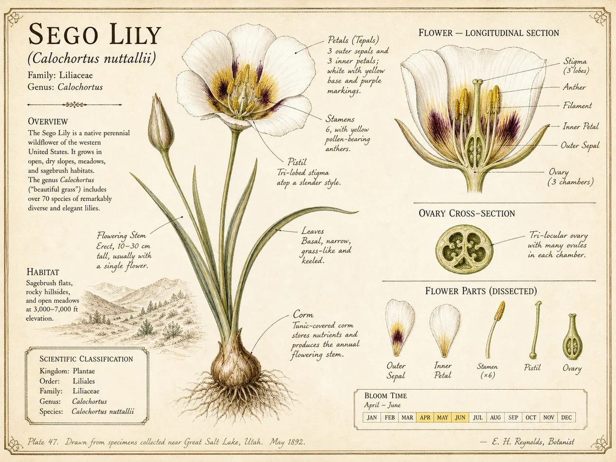 Sego Lily (Calochortus nuttallii)