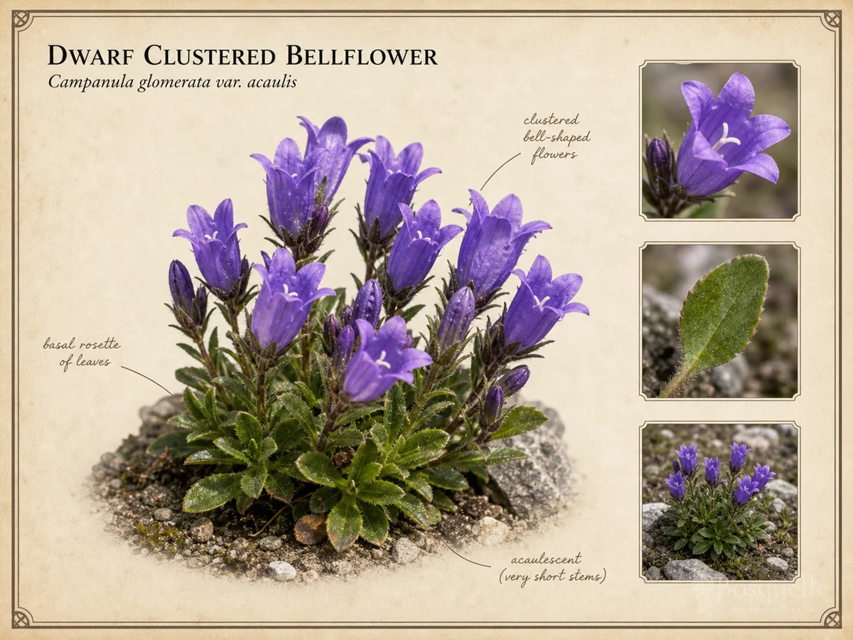 Dwarf Clustered Bellflower (Campanula glomerata var. acaulis)