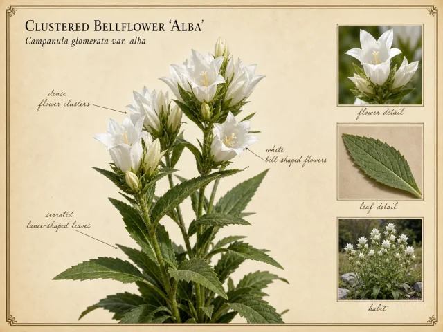 Clustered Bellflower ‘Alba’ (Campanula glomerata var. alba)