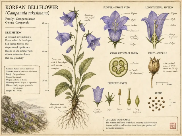 Korean Bellflower (Campanula takesimana)