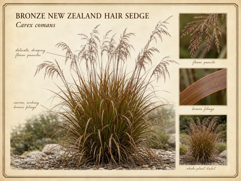 Bronze New Zealand Hair Sedge