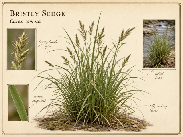 Bristly Sedge (Carex comosa)
