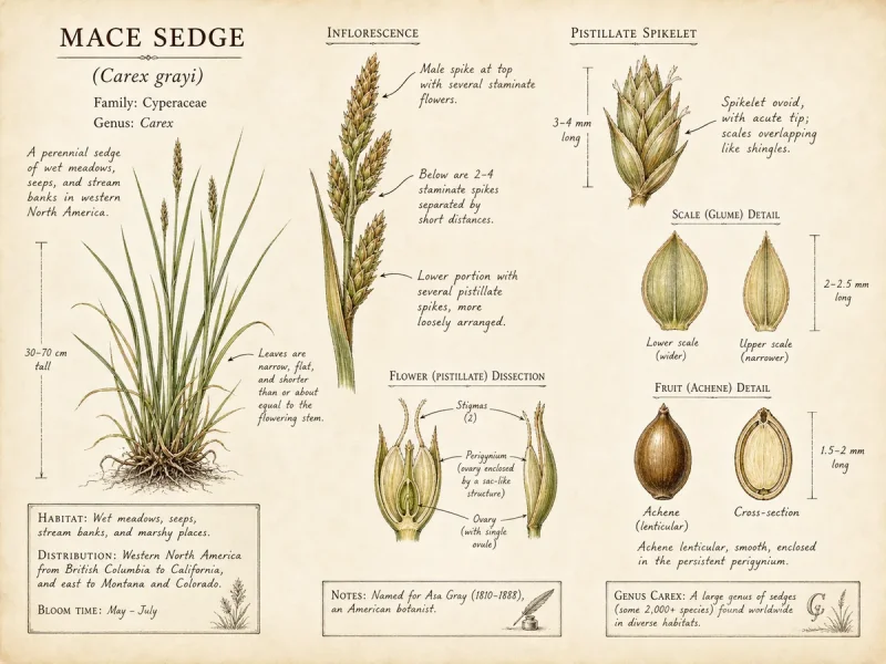 Mace Sedge (Carex grayi)