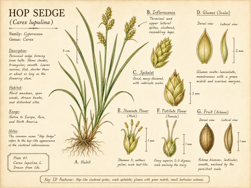 Hop Sedge (Carex lupulina)