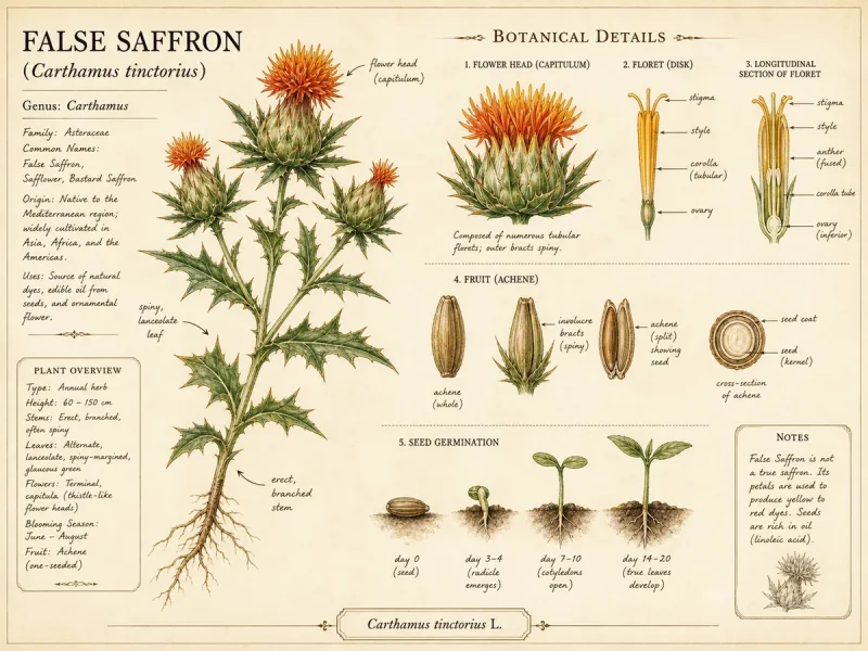 False Saffron (Carthamus tinctorius)