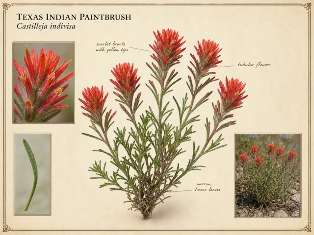 Texas Indian Paintbrush (Castilleja indivisa)