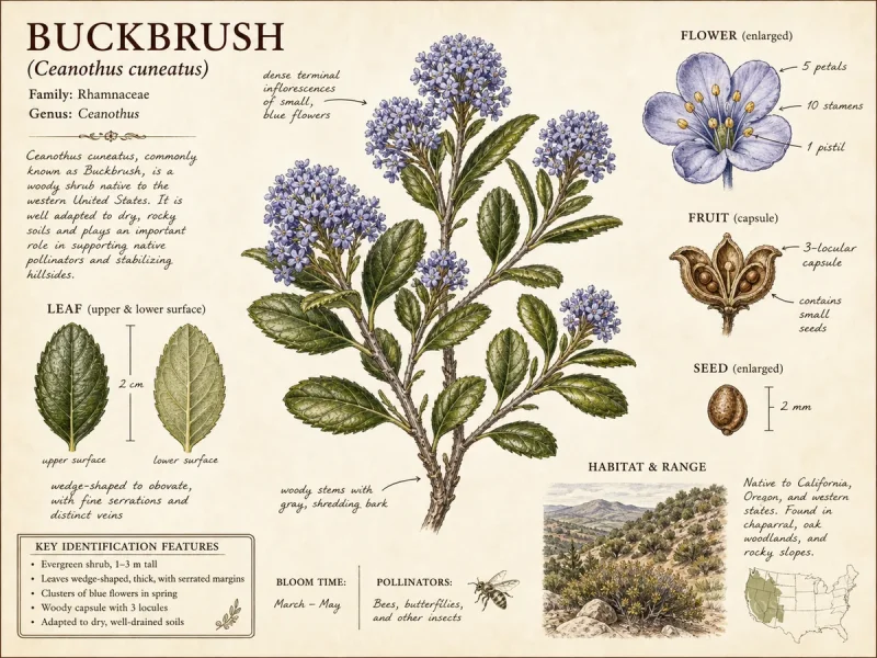 Buckbrush (Ceanothus cuneatus)
