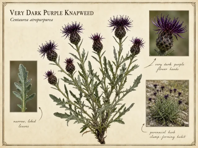 Very Dark Purple Knapweed (Centaurea atropurpurea)