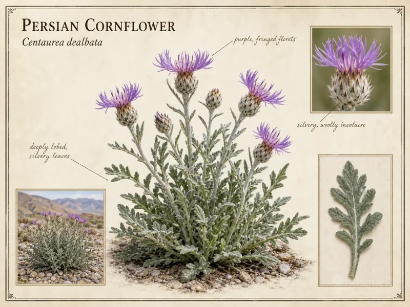 Persian Cornflower (Centaurea dealbata)