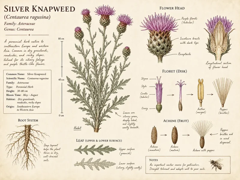 Silver Knapweed (Centaurea ragusina)