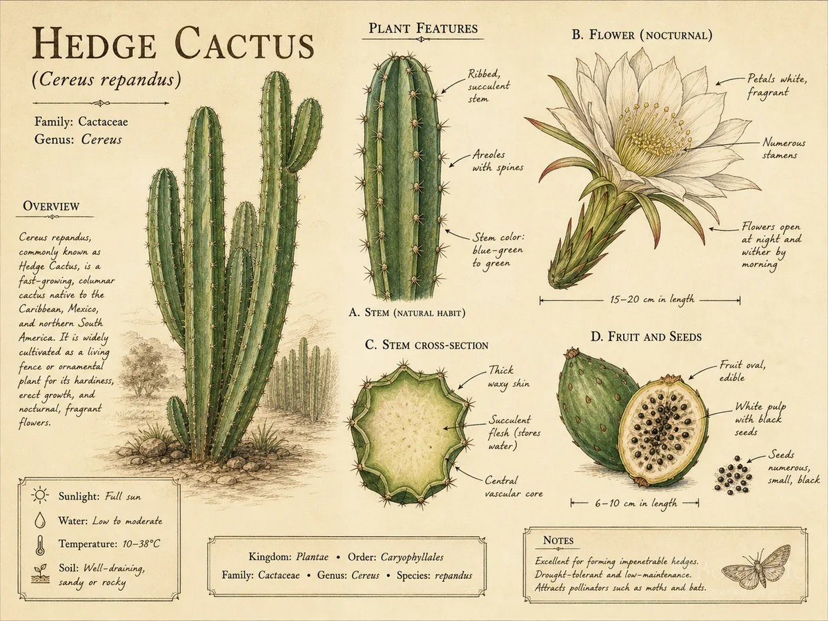 Hedge Cactus (Cereus repandus)