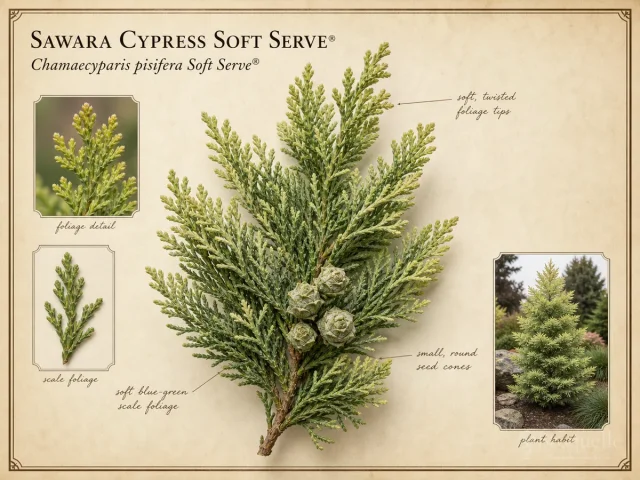 Sawara Cypress Soft Serve® (Chamaecyparis pisifera Soft Serve®)