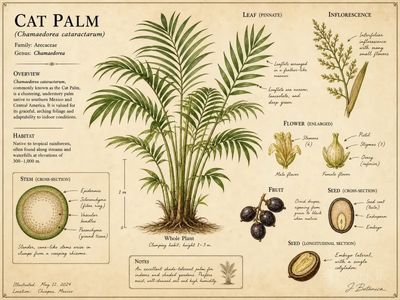 Cat Palm (Chamaedorea cataractarum)