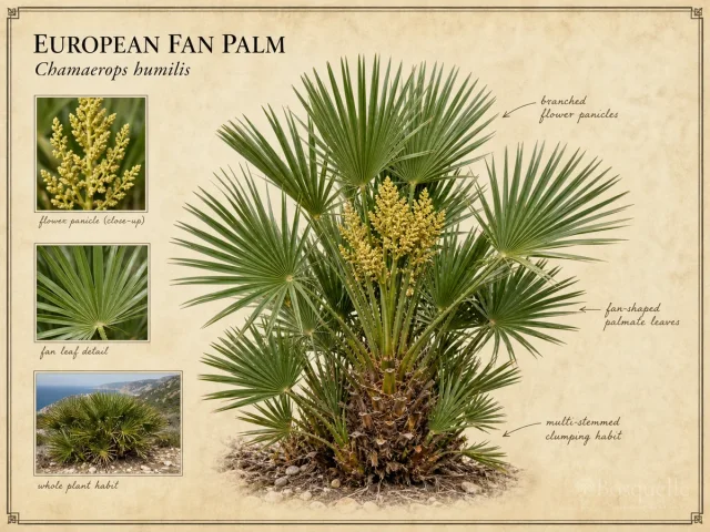 European Fan Palm — Plant it in soil that drains, no deeper than the…