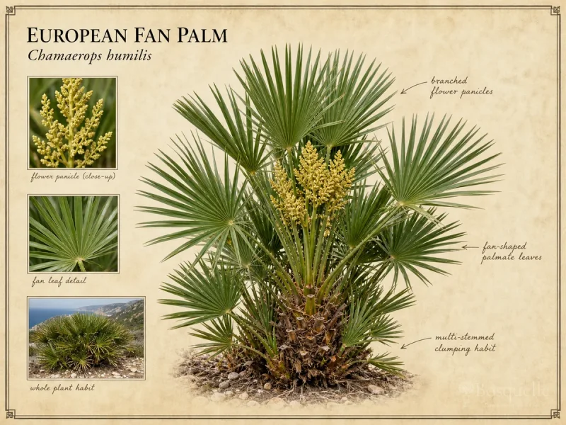 European Fan Palm — Cut only fully brown fronds, and wear gloves on t…