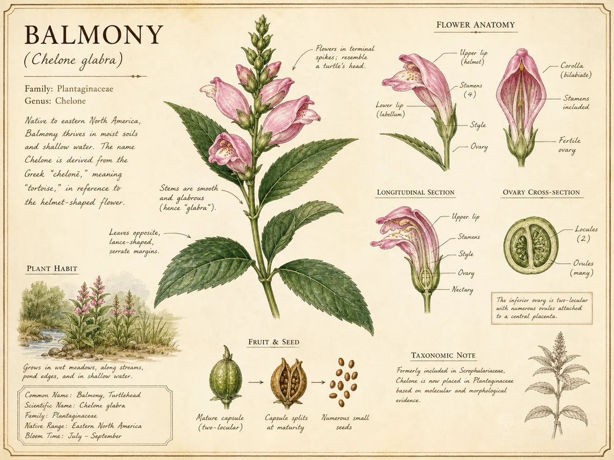 Balmony (Chelone glabra)
