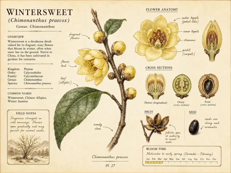 Wintersweet (Chimonanthus praecox)