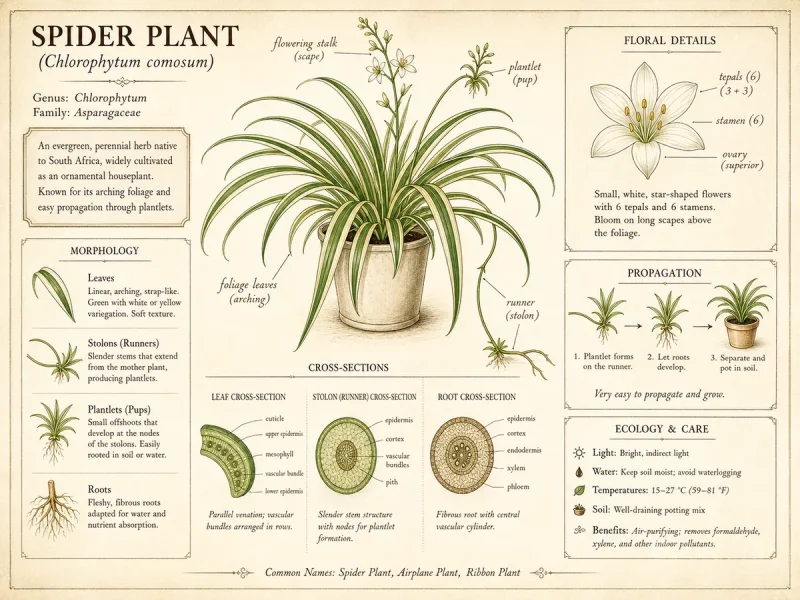 Spider Plant (Chlorophytum comosum)