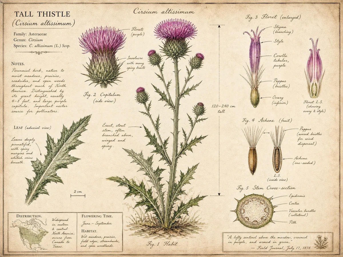 Tall Thistle (Cirsium altissimum)
