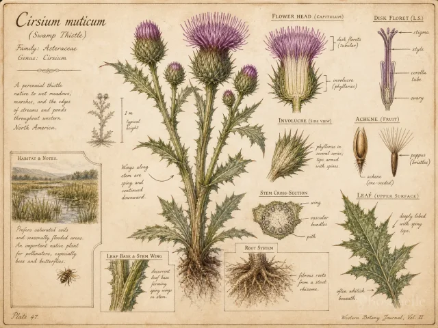 Swamp Thistle (Cirsium muticum)