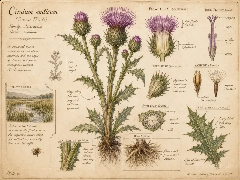 Swamp Thistle (Cirsium muticum)