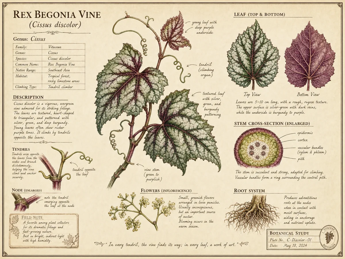 Rex Begonia Vine (Cissus discolor)