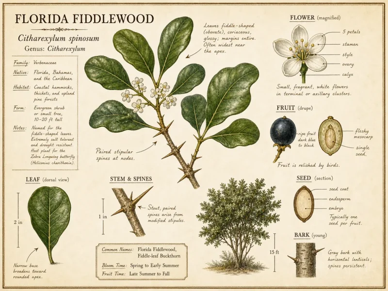 Florida Fiddlewood (Citharexylum spinosum)