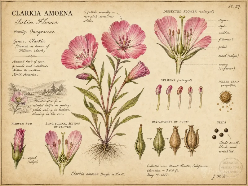 Satin Flower (Clarkia amoena)