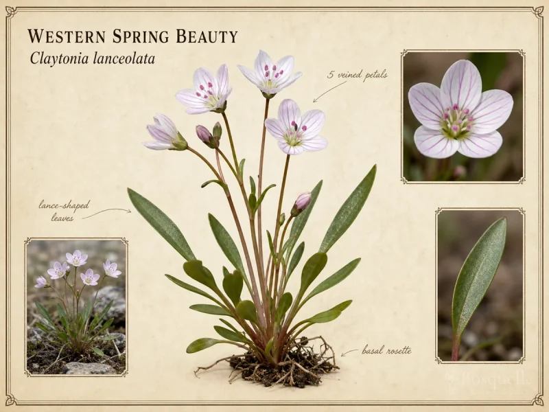Western Spring Beauty (Claytonia lanceolata)