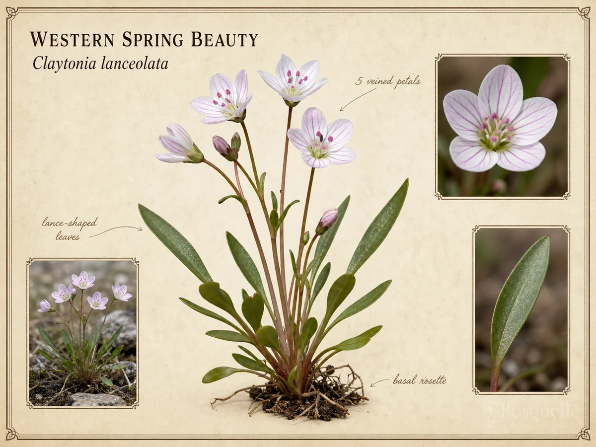 Western Spring Beauty (Claytonia lanceolata)