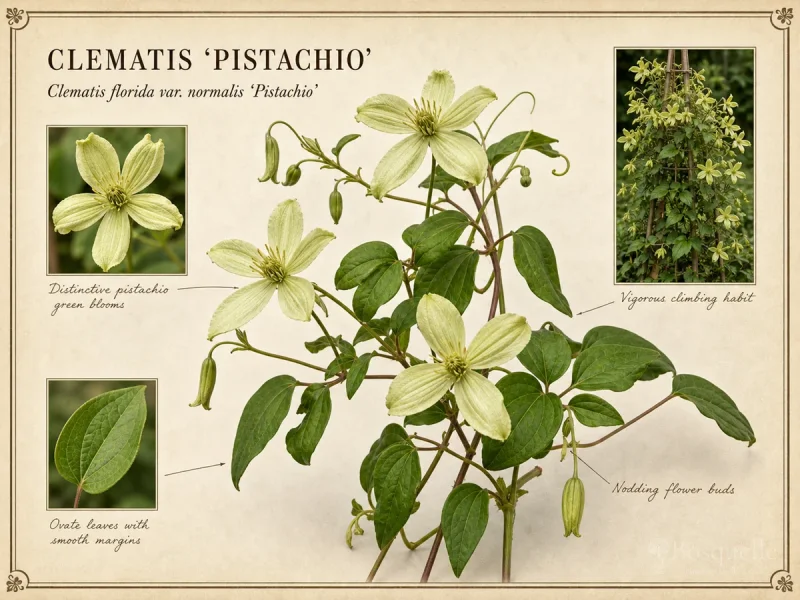 Clematis ‘Pistachio’ (Clematis florida var. normalis Pistachio)