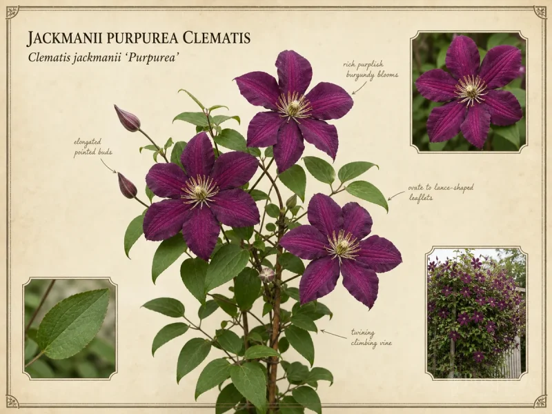 Jackmanii Purpurea Clematis (Clematis Jackmanii Purpurea)