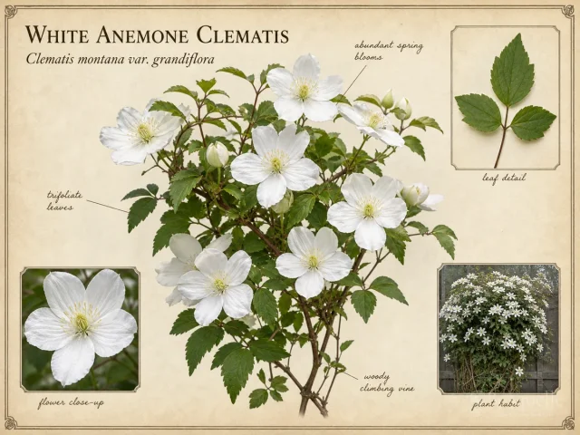 White Anemone Clematis