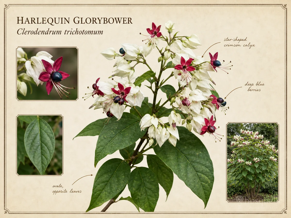 Harlequin Glorybower (Clerodendrum trichotomum)