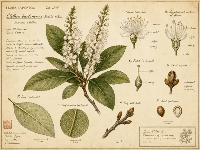 Japanese Clethra (Clethra barbinervis)