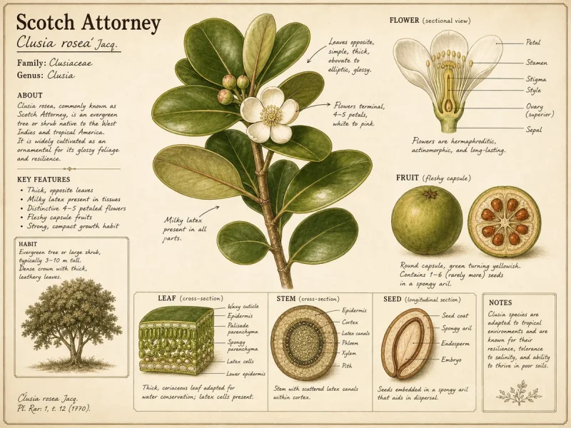 Scotch Attorney (Clusia rosea)