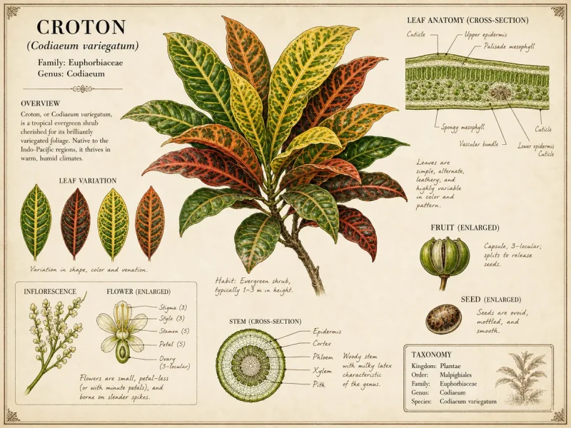 Croton (Codiaeum variegatum)