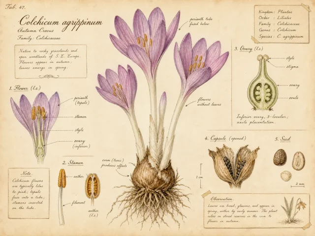 Autumn Crocus (Colchicum agrippinum)