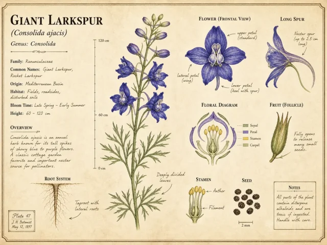 Giant Larkspur — Give it full sun and soil that drains