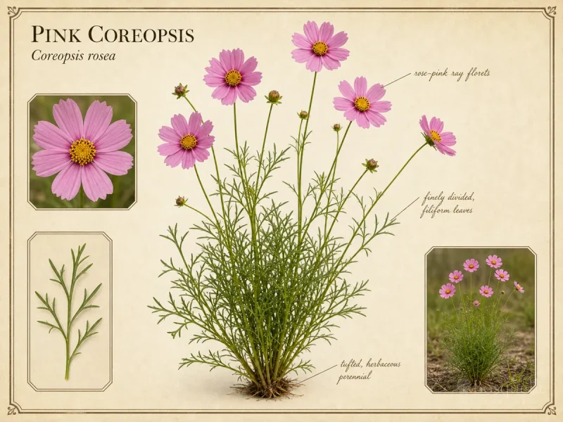 Pink Coreopsis (Coreopsis rosea)