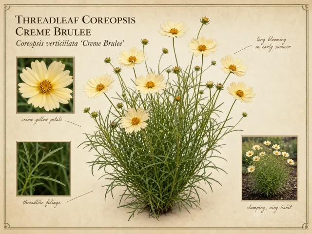 Threadleaf Coreopsis Creme Brulee (Coreopsis verticillata Creme Brulee)