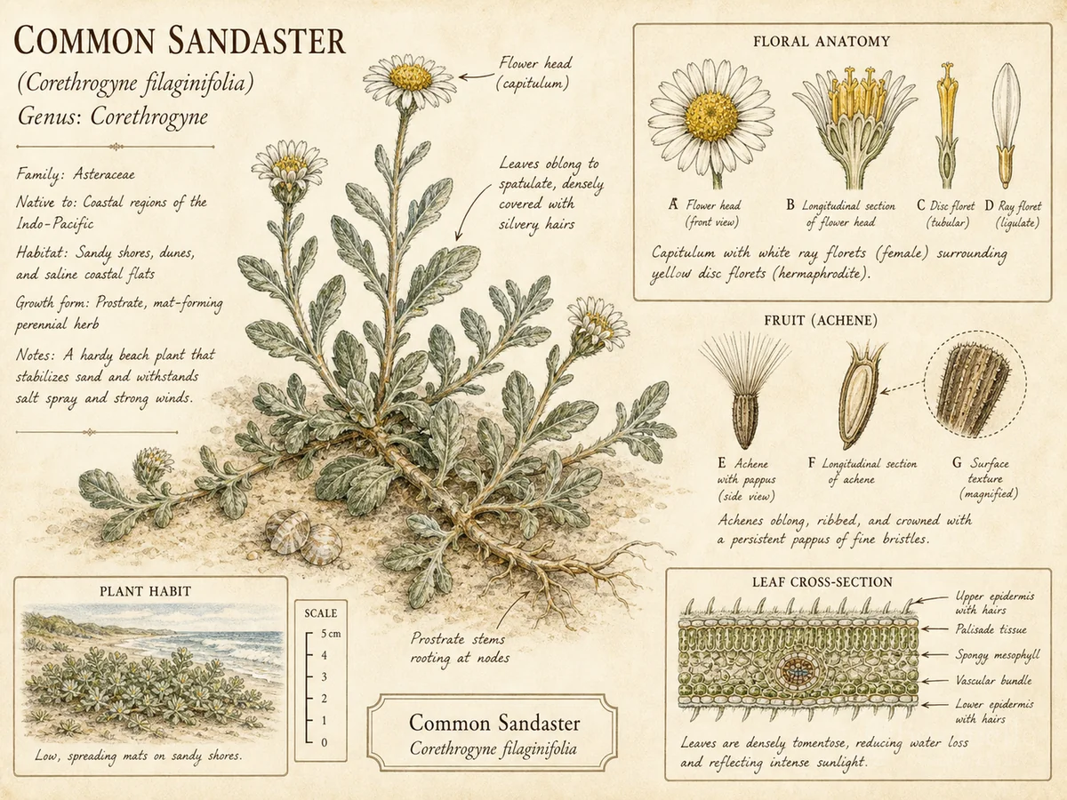 Common Sandaster (Corethrogyne filaginifolia)