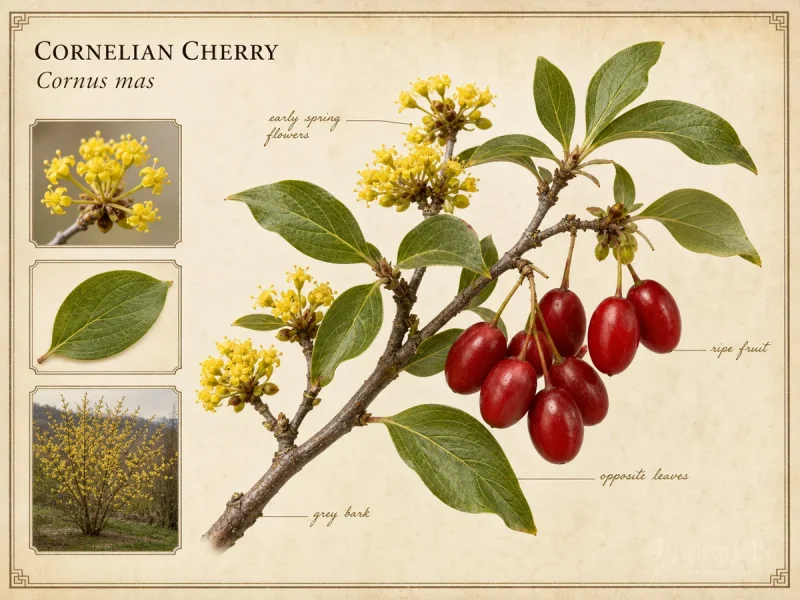 Cornelian Cherry (Cornus mas)