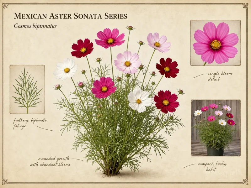 Mexican Aster Sonata Series (Cosmos bipinnatus Sonata Series)