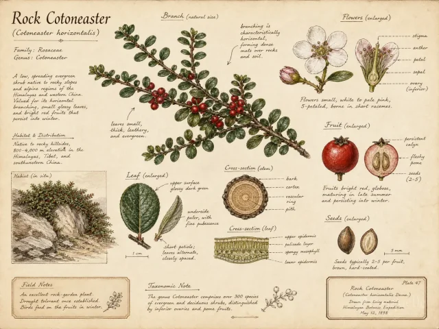 Rock Cotoneaster (Cotoneaster horizontalis)