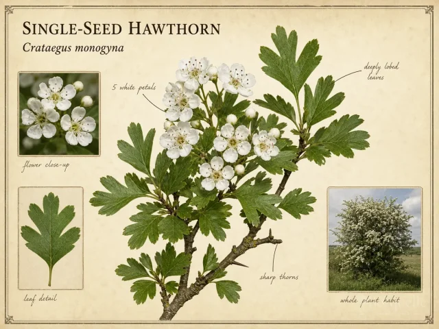 Single-Seed Hawthorn (Crataegus monogyna)