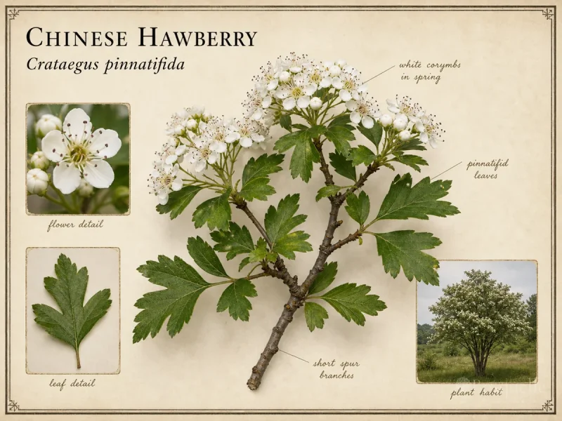 Chinese Hawberry (Crataegus pinnatifida)