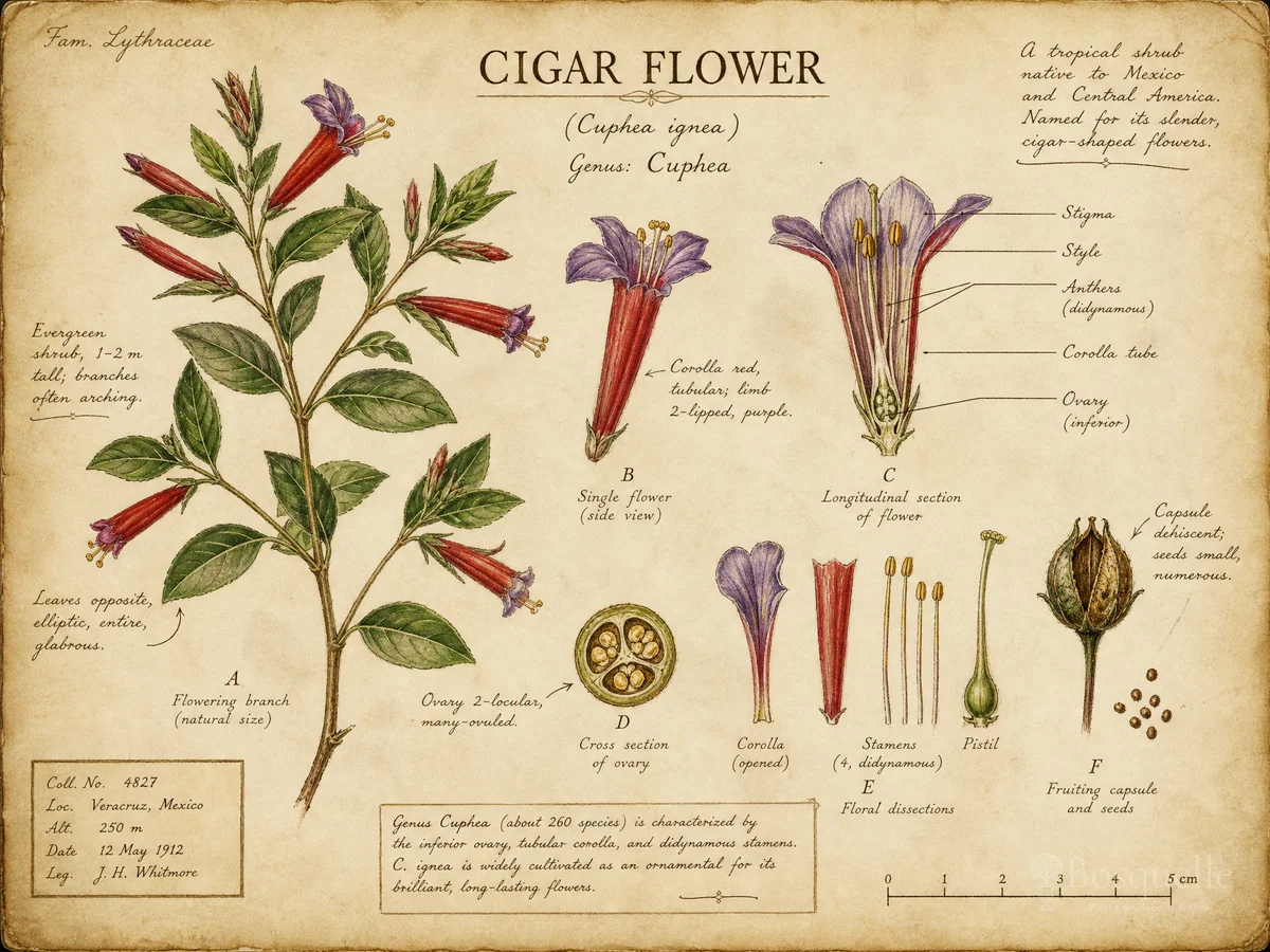 Cigar Flower (Cuphea ignea)