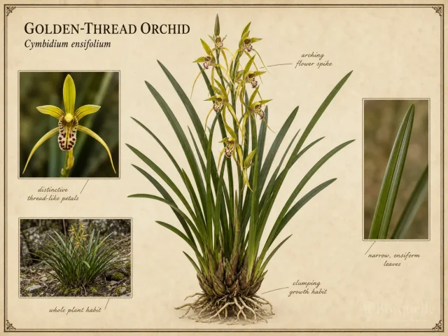 Golden-Thread Orchid (Cymbidium ensifolium)