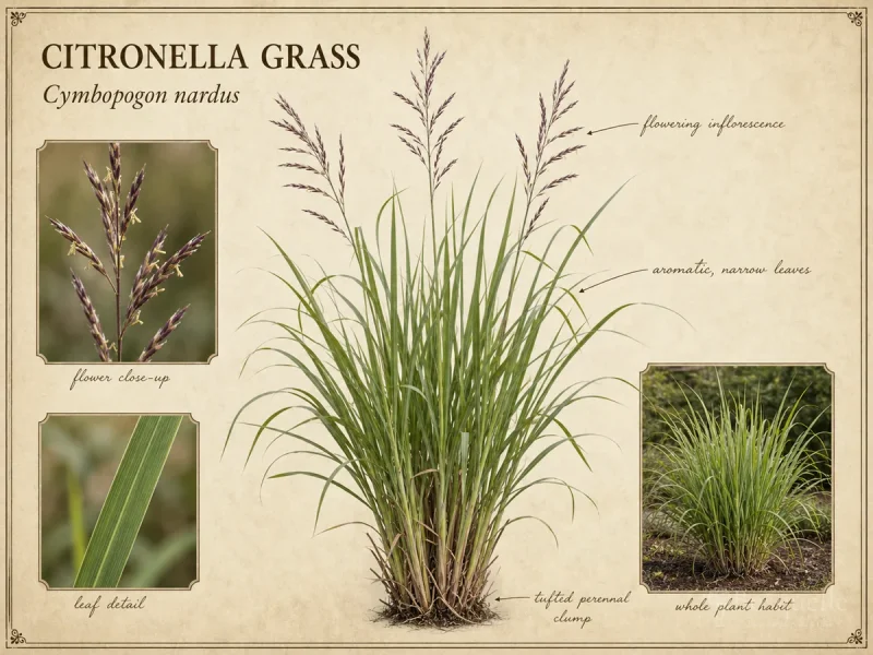 Citronella Grass — Bring the pot in before frost